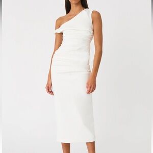 NWOT MISHA Alaska ruched midi dress